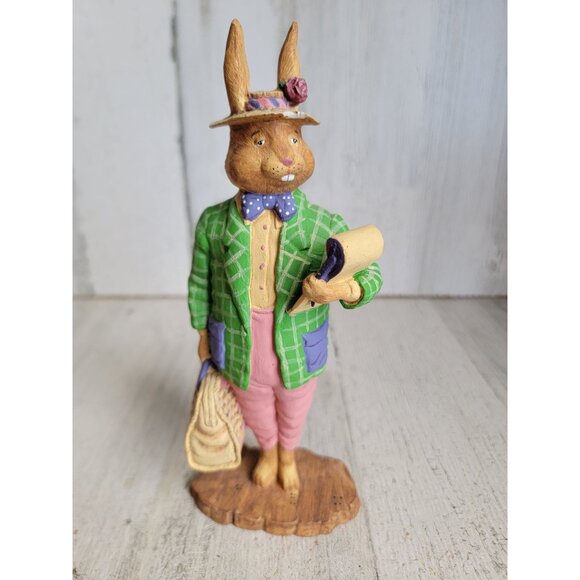 Dept 56 rabbits general store owner spring home decor vintage - Picture 1 of 11